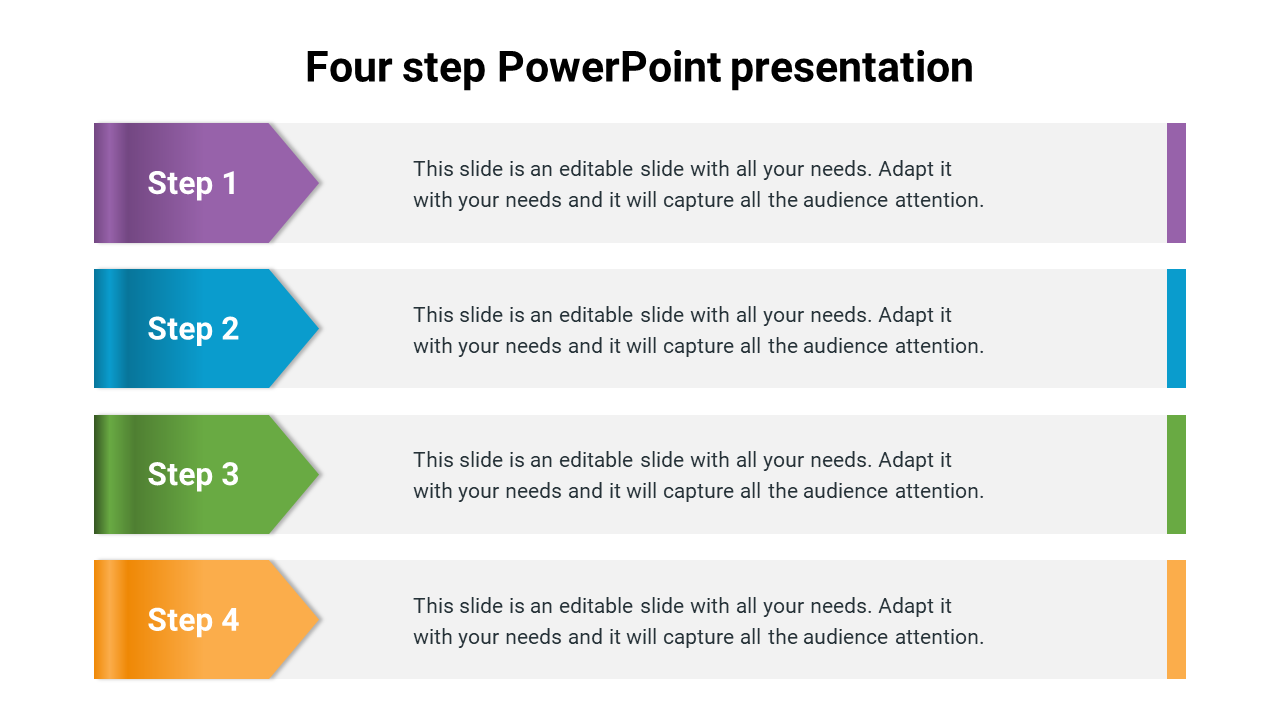 four step PowerPoint presentation